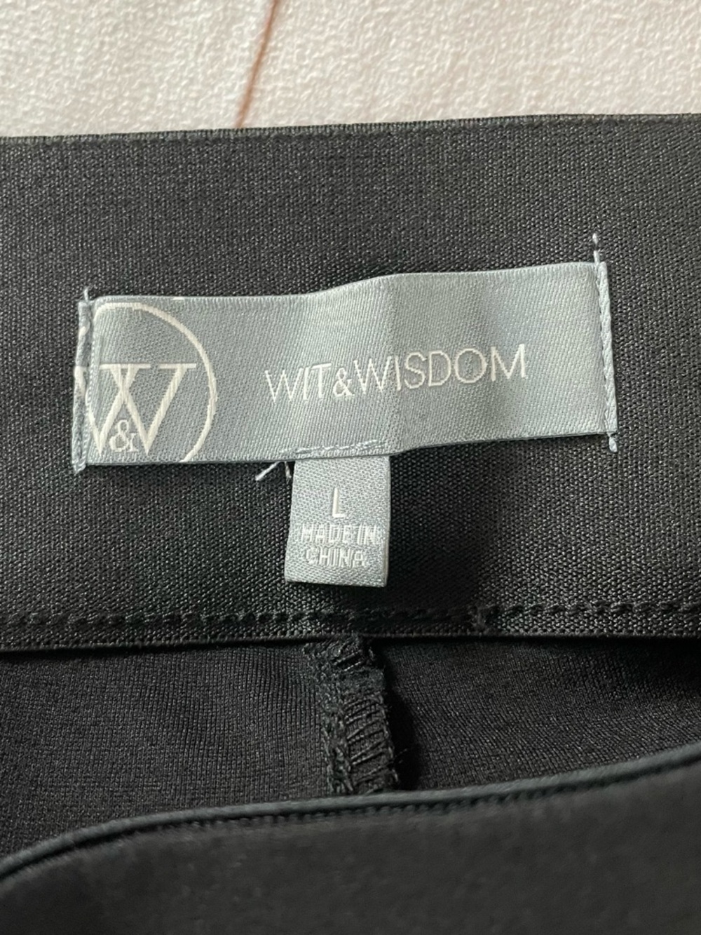 Wit & Wisdom Ab Solution Pull on Ponte Knit Skinny Pants Jeggings Womens L Black - Picture 10 of 15